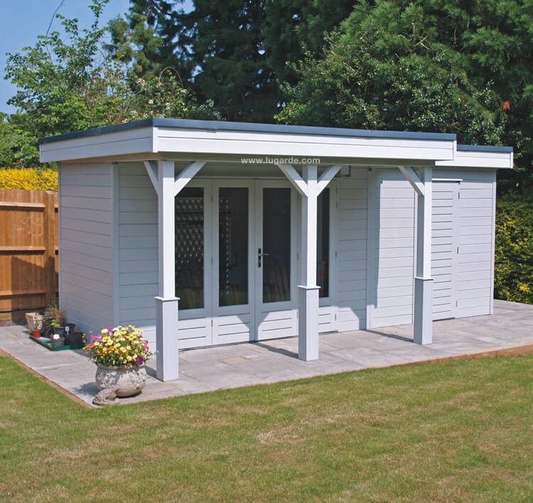 Lugarde Summerhouse PR23 is a charming flat roofed summerhouse with a wide overhang. Alongside a large room this house offers a second smaller room suitable for storage.