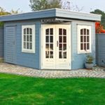 Lugarde pentagonal summerhouse P5D9 with a flat roof from Prima system range.